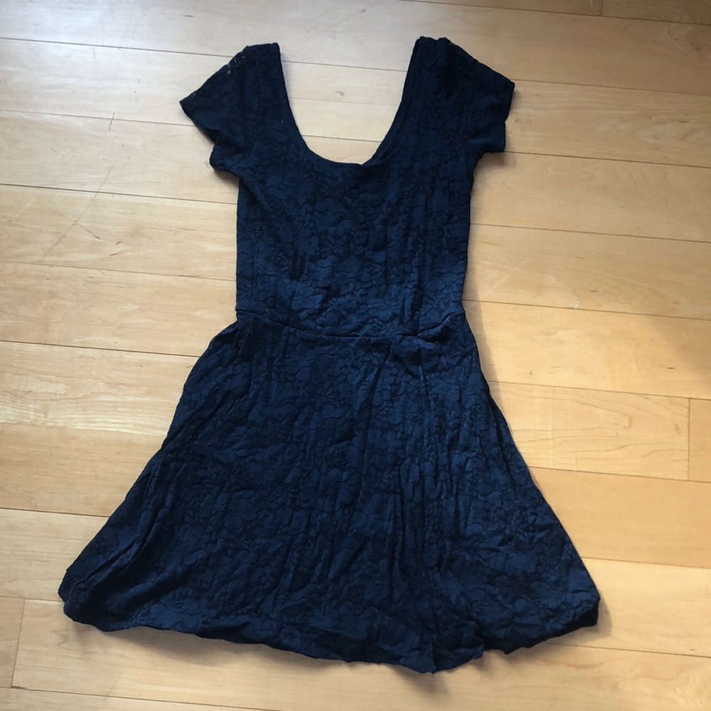 Navy blue, lace mini dress